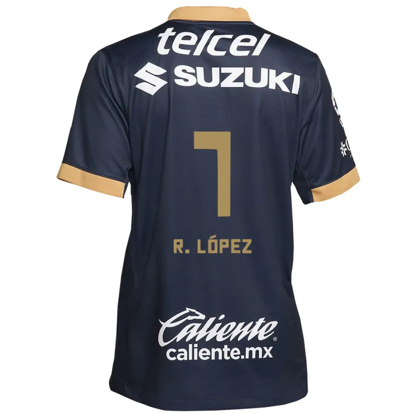 Danxen Kinder Rodrigo López #7 Obsidian Gold Weiß Auswärtstrikot Trikot 2024/25 T-Shirt