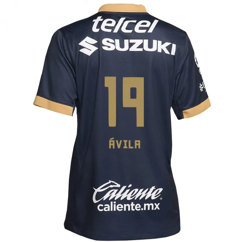 Danxen Kinder Alí Ávila #19 Obsidian Gold Weiß Auswärtstrikot Trikot 2024/25 T-Shirt