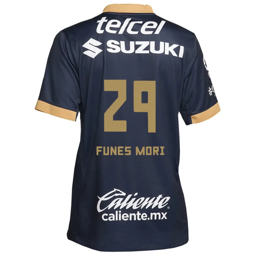 Danxen Kinder Rogelio Funes Mori #29 Obsidian Gold Weiß Auswärtstrikot Trikot 2024/25 T-Shirt