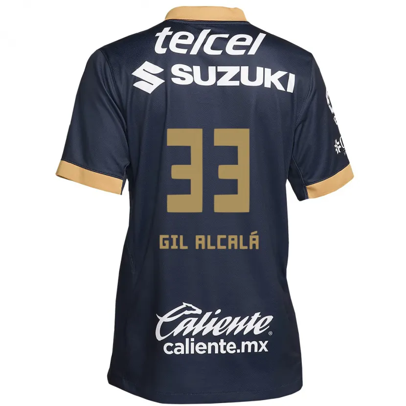 Danxen Kinder Gil Alcalá #33 Obsidian Gold Weiß Auswärtstrikot Trikot 2024/25 T-Shirt