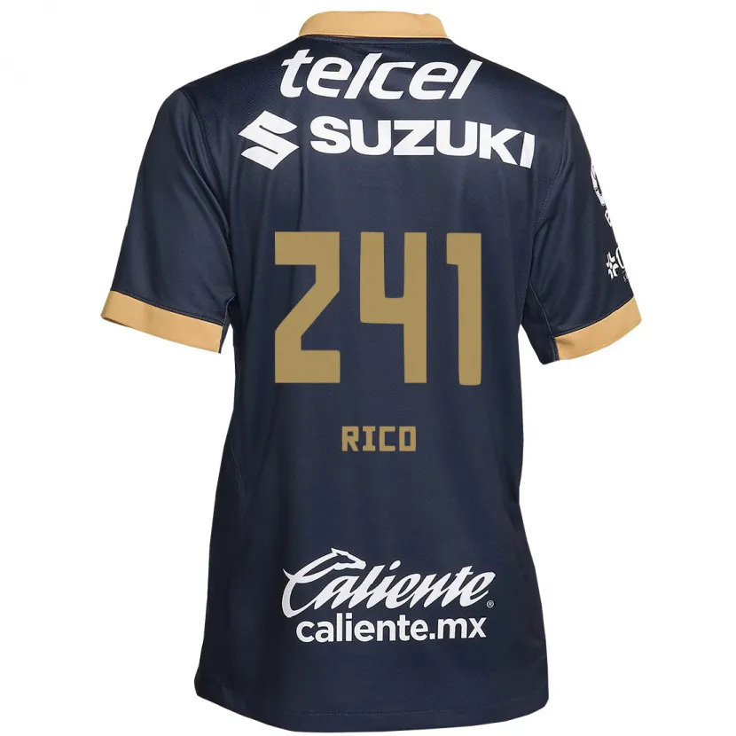 Danxen Kinder Ángel Rico #241 Obsidian Gold Weiß Auswärtstrikot Trikot 2024/25 T-Shirt