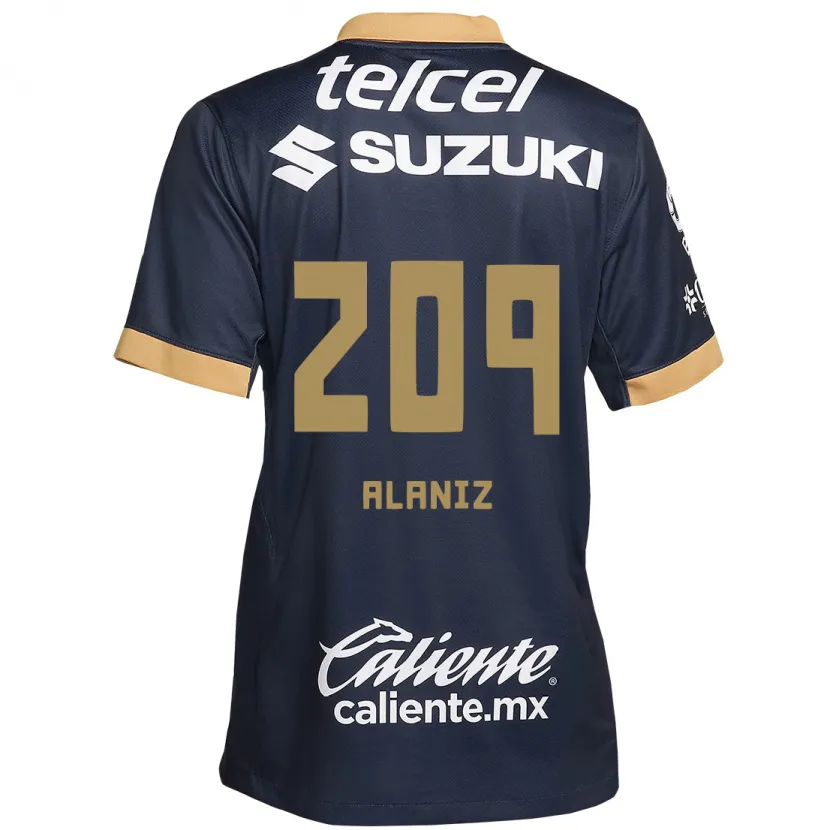 Danxen Kinder Jorge Alaniz #209 Obsidian Gold Weiß Auswärtstrikot Trikot 2024/25 T-Shirt