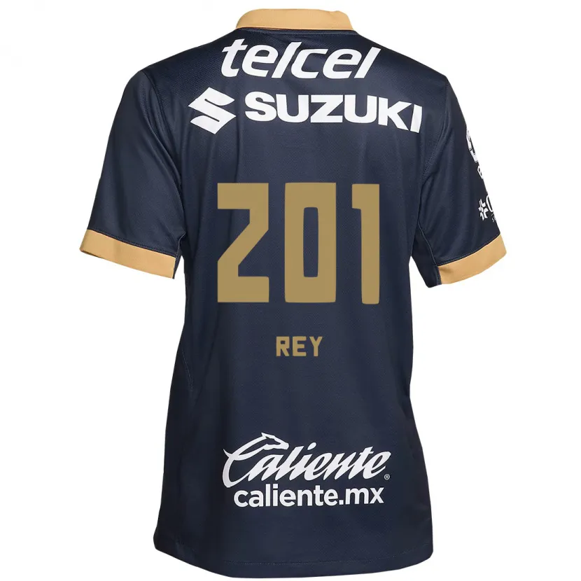 Danxen Kinder Santiago Rey #201 Obsidian Gold Weiß Auswärtstrikot Trikot 2024/25 T-Shirt