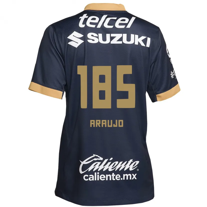 Danxen Kinder Andrés Araujo #185 Obsidian Gold Weiß Auswärtstrikot Trikot 2024/25 T-Shirt