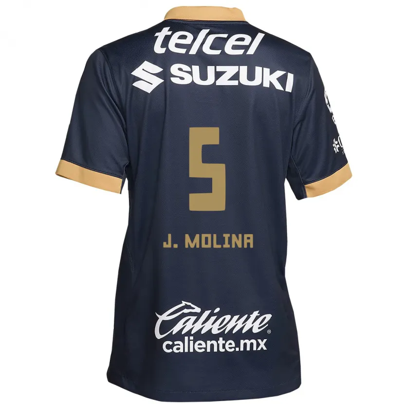 Danxen Kinder Jesús Molina #5 Obsidian Gold Weiß Auswärtstrikot Trikot 2024/25 T-Shirt