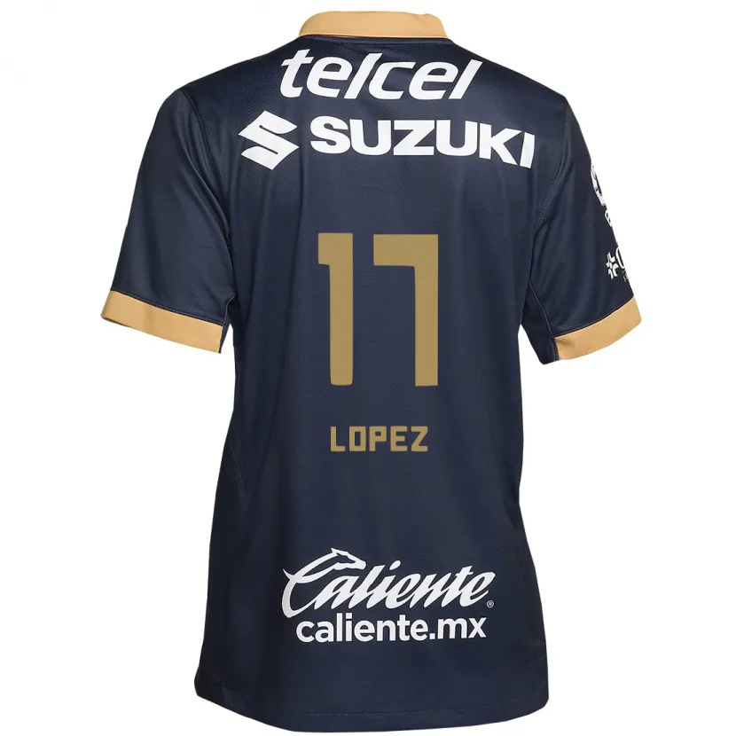 Danxen Kinder Leonel Lopez #17 Obsidian Gold Weiß Auswärtstrikot Trikot 2024/25 T-Shirt