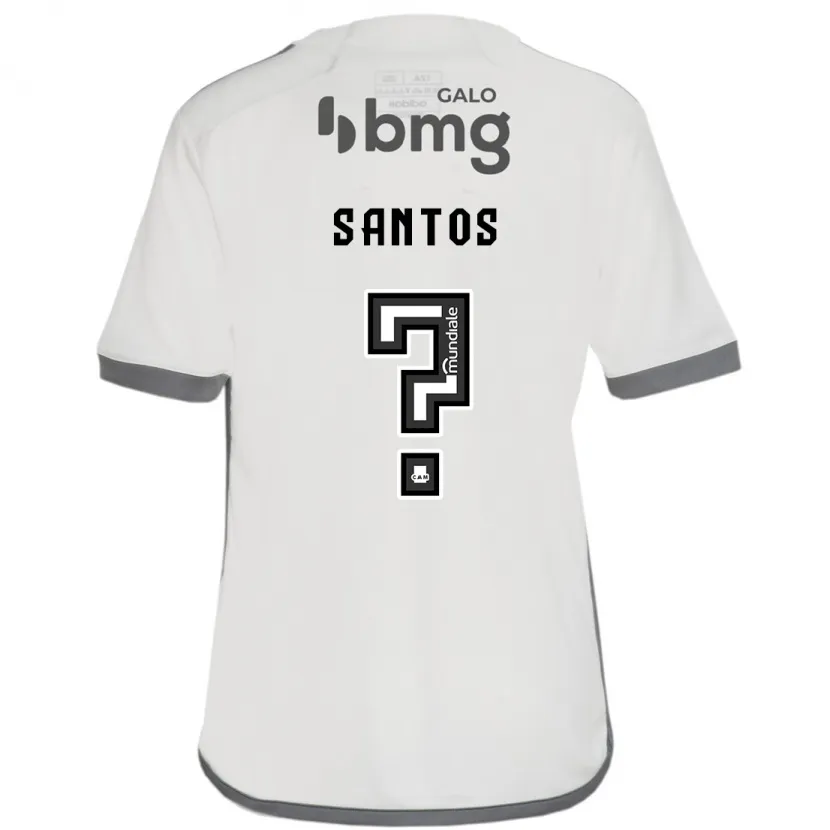 Danxen Kinder Léo Santos #0 Cremefarben Auswärtstrikot Trikot 2024/25 T-Shirt