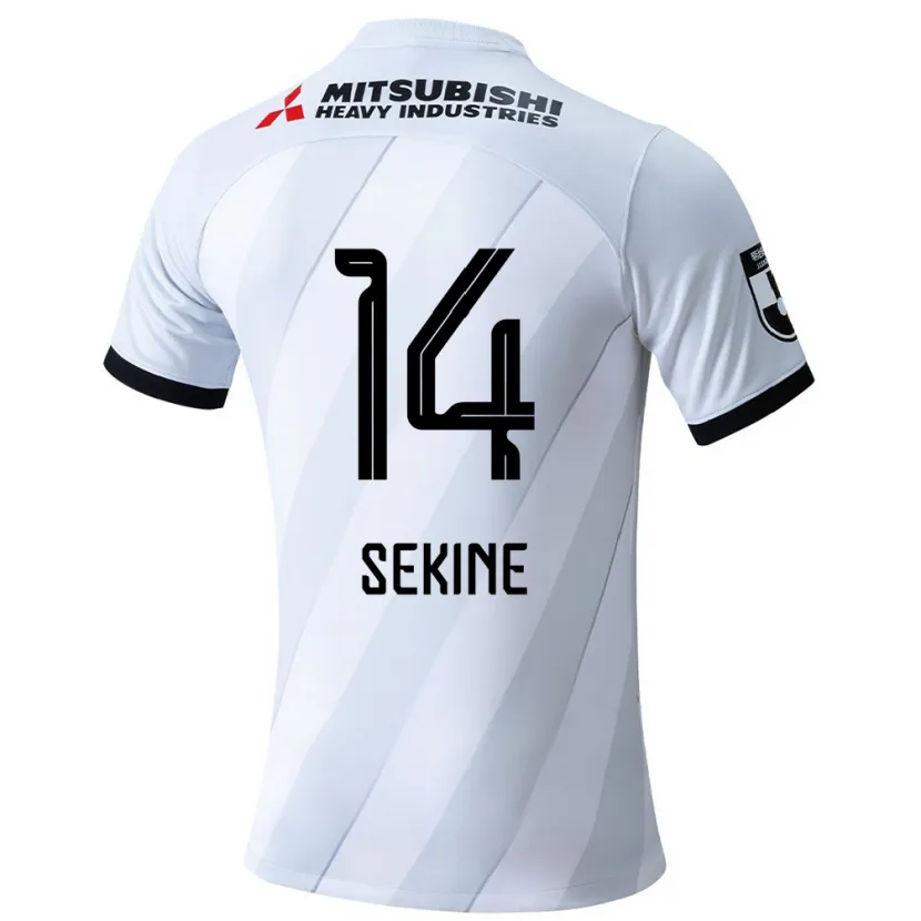 Danxen Kinder Takahiro Sekine #14 Weiß Grau Auswärtstrikot Trikot 2024/25 T-Shirt