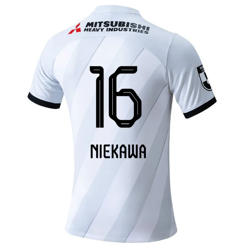 Danxen Kinder Ayumi Niekawa #16 Weiß Grau Auswärtstrikot Trikot 2024/25 T-Shirt