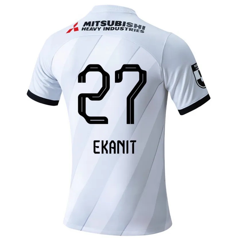 Danxen Kinder Ekanit Panya #27 Weiß Grau Auswärtstrikot Trikot 2024/25 T-Shirt