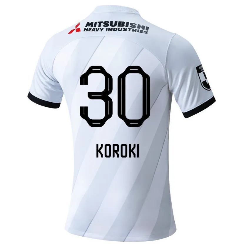 Danxen Kinder Shinzo Koroki #30 Weiß Grau Auswärtstrikot Trikot 2024/25 T-Shirt