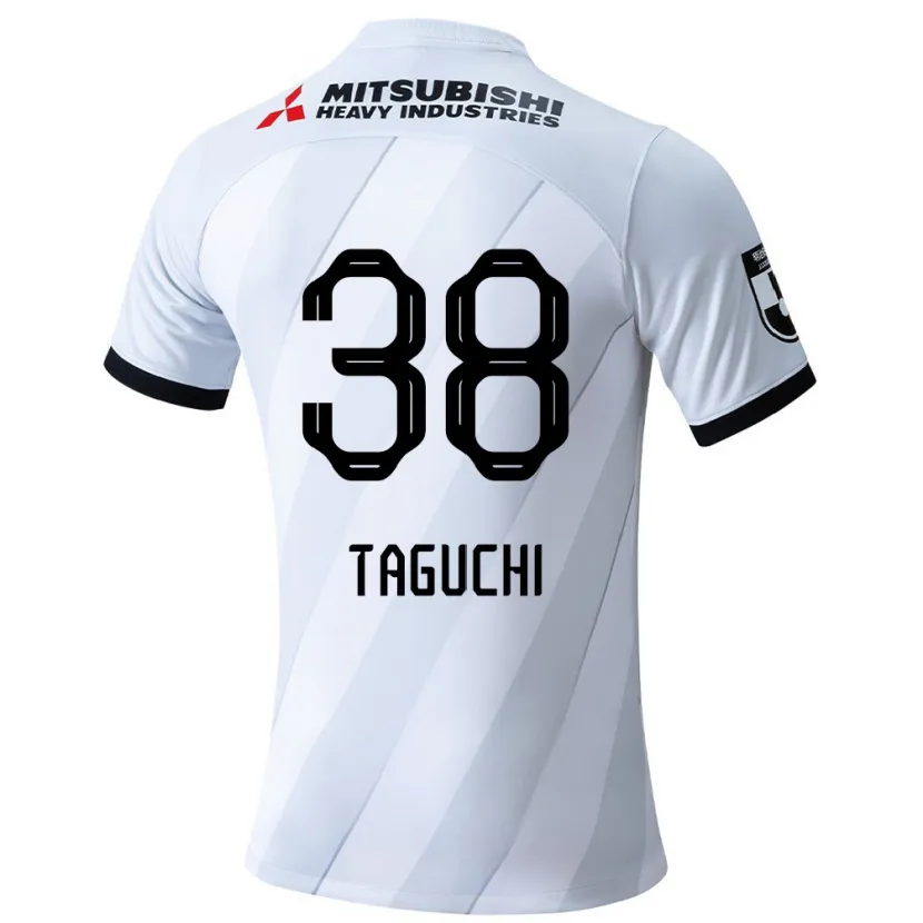 Danxen Kinder Keita Taguchi #38 Weiß Grau Auswärtstrikot Trikot 2024/25 T-Shirt