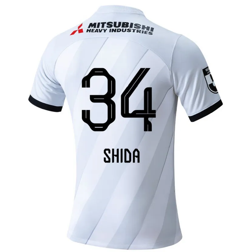 Danxen Kinder Izuho Shida #34 Weiß Grau Auswärtstrikot Trikot 2024/25 T-Shirt