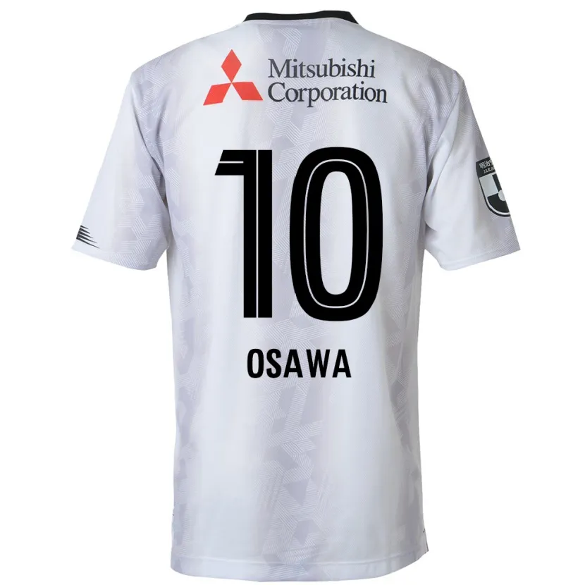 Danxen Kinder Shuzo Osawa #10 Weiß Schwarz Auswärtstrikot Trikot 2024/25 T-Shirt