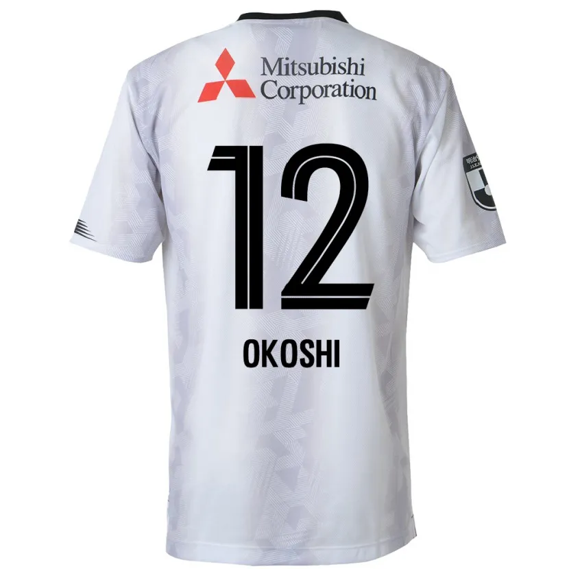 Danxen Kinder Yutaha Okoshi #12 Weiß Schwarz Auswärtstrikot Trikot 2024/25 T-Shirt