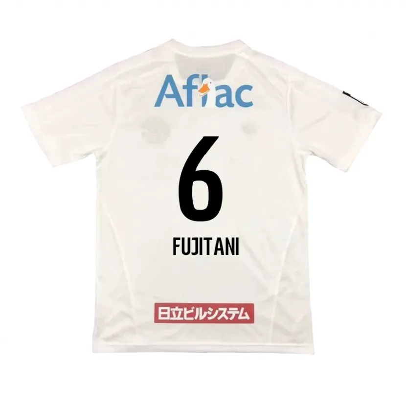 Danxen Kinder Atsuto Fujitani #6 Weiß Schwarz Auswärtstrikot Trikot 2024/25 T-Shirt