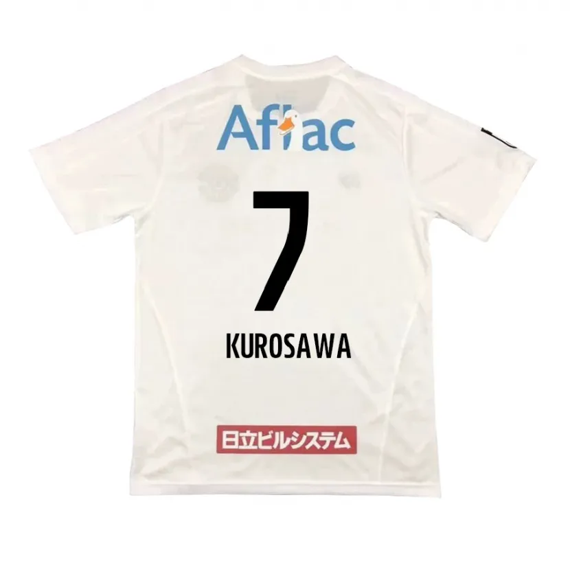 Danxen Kinder Shido Kurosawa #7 Weiß Schwarz Auswärtstrikot Trikot 2024/25 T-Shirt