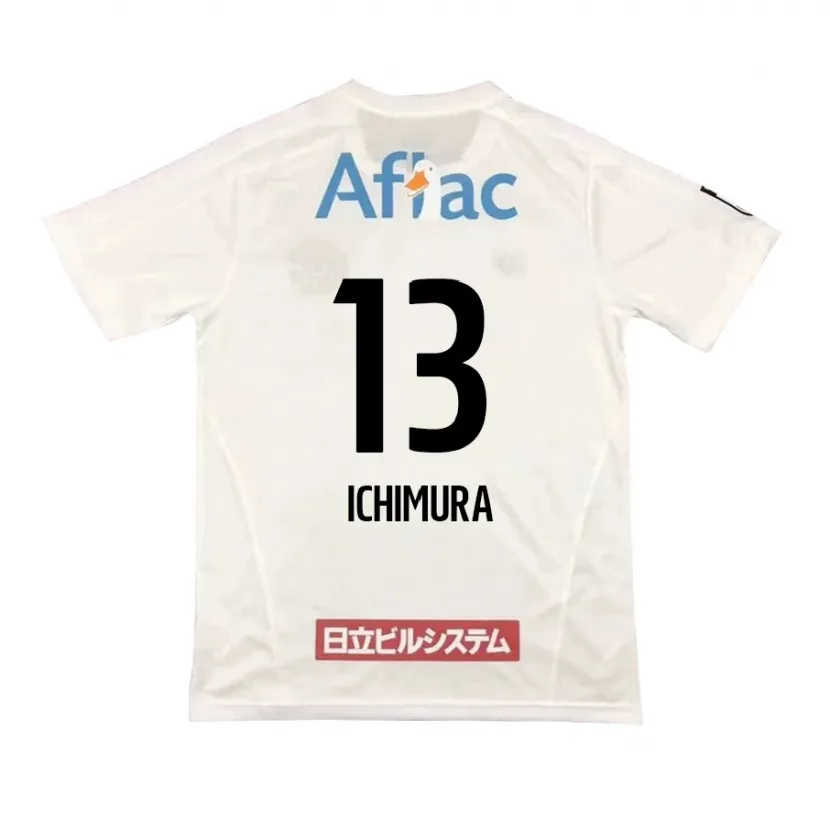 Danxen Kinder Ken Ichimura #13 Weiß Schwarz Auswärtstrikot Trikot 2024/25 T-Shirt