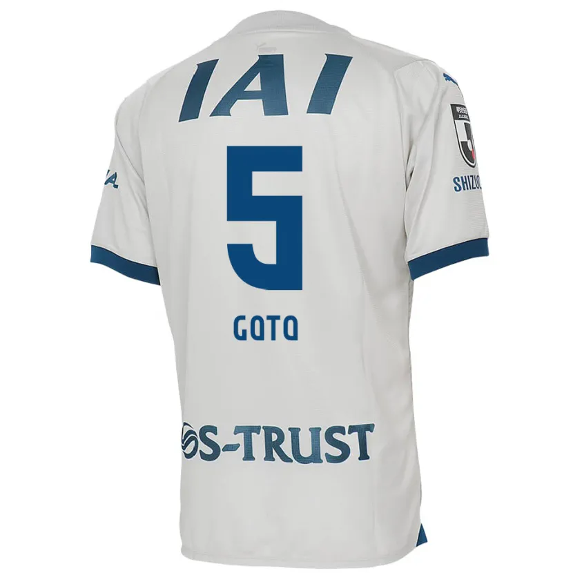 Danxen Kinder Keita Goto #5 Weiß Blau Auswärtstrikot Trikot 2024/25 T-Shirt