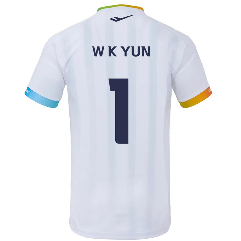 Danxen Kinder Ki-Wook Yun #1 Weiß Blau Auswärtstrikot Trikot 2024/25 T-Shirt