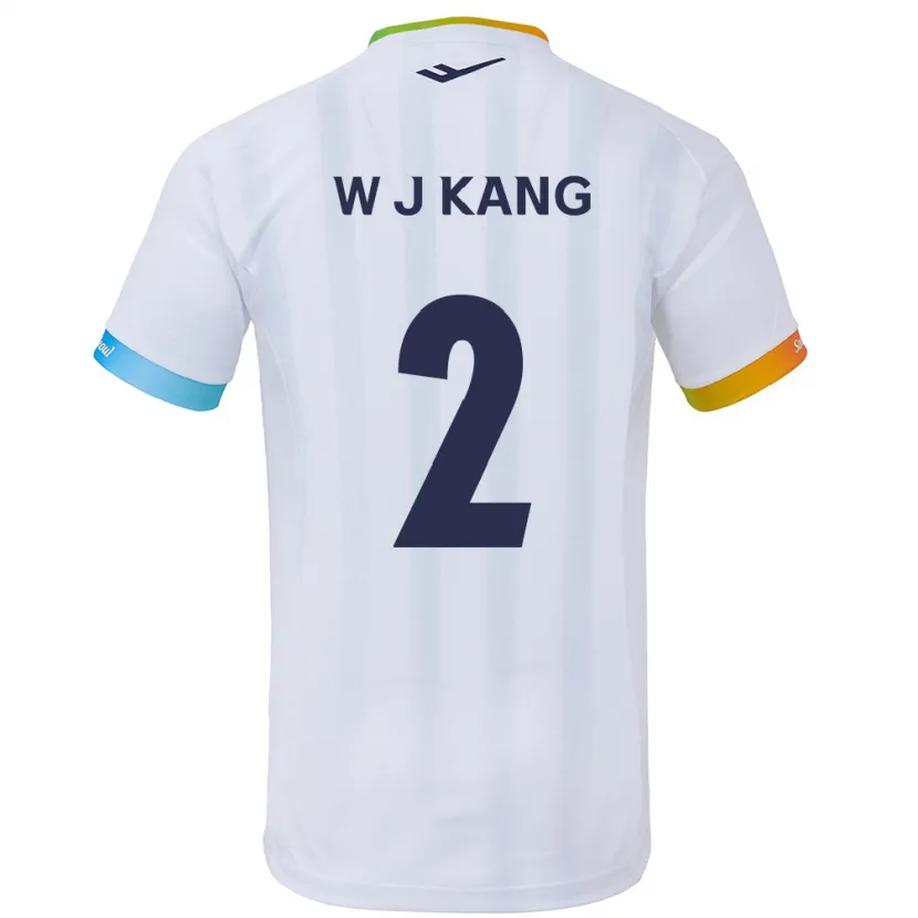 Danxen Kinder Jae-Won Kang #2 Weiß Blau Auswärtstrikot Trikot 2024/25 T-Shirt