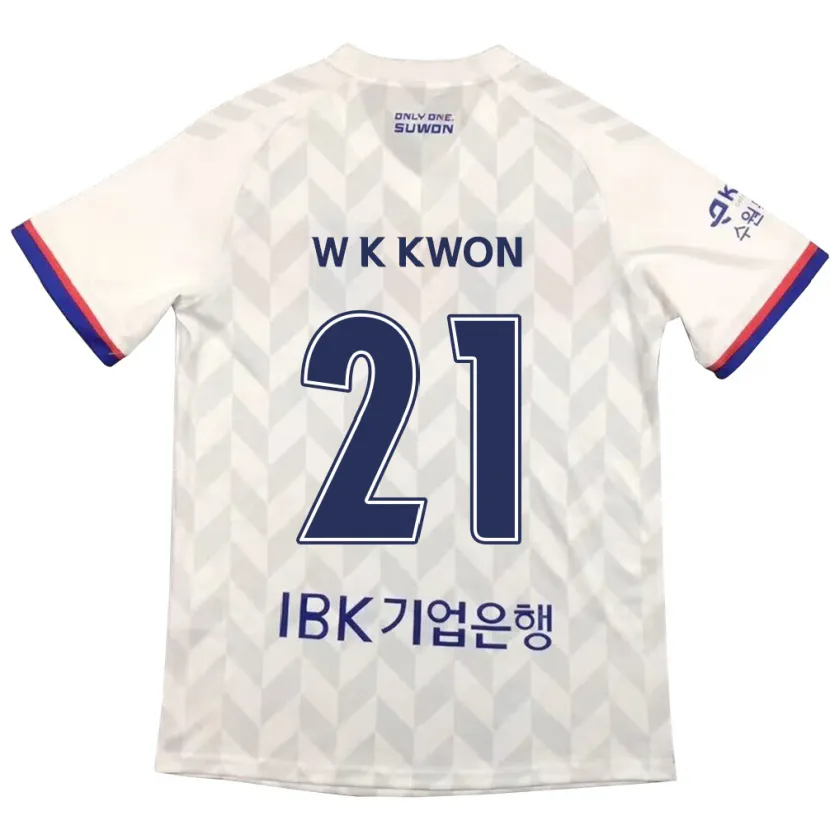 Danxen Kinder Kyung-Won Kwon #21 Weiß Blau Auswärtstrikot Trikot 2024/25 T-Shirt