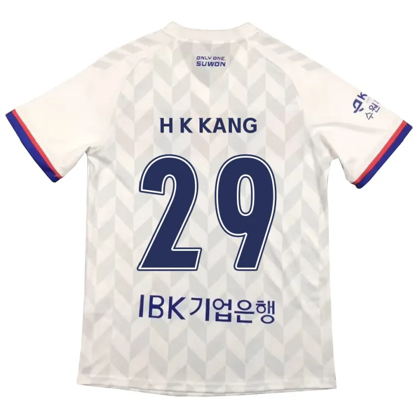 Danxen Kinder Kyo-Hun Kang #29 Weiß Blau Auswärtstrikot Trikot 2024/25 T-Shirt