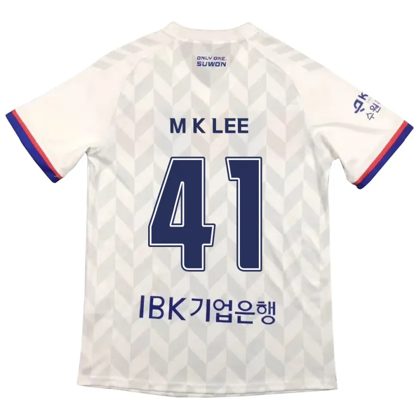 Danxen Kinder Kyung-Min Lee #41 Weiß Blau Auswärtstrikot Trikot 2024/25 T-Shirt