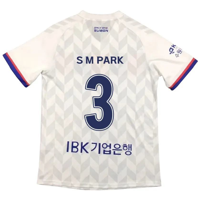 Danxen Kinder Min-Seo Park #3 Weiß Blau Auswärtstrikot Trikot 2024/25 T-Shirt