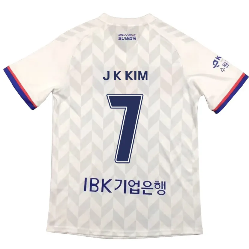 Danxen Kinder Ki-Jun Kim #7 Weiß Blau Auswärtstrikot Trikot 2024/25 T-Shirt