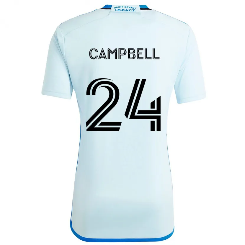 Danxen Kinder George Campbell #24 Eisblau Auswärtstrikot Trikot 2024/25 T-Shirt