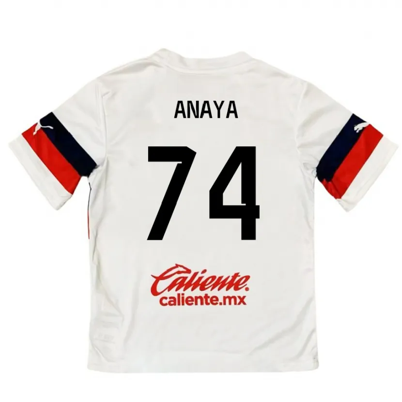 Danxen Kinder Mario Anaya #74 Weiß Rot Auswärtstrikot Trikot 2024/25 T-Shirt