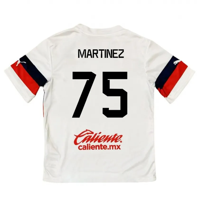 Danxen Kinder Isaac Martínez #75 Weiß Rot Auswärtstrikot Trikot 2024/25 T-Shirt