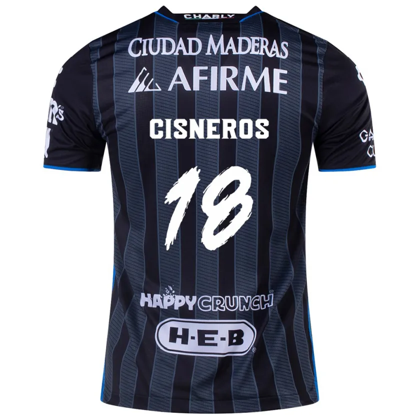 Danxen Kinder Ronaldo Cisneros #18 Weiß Schwarz Auswärtstrikot Trikot 2024/25 T-Shirt