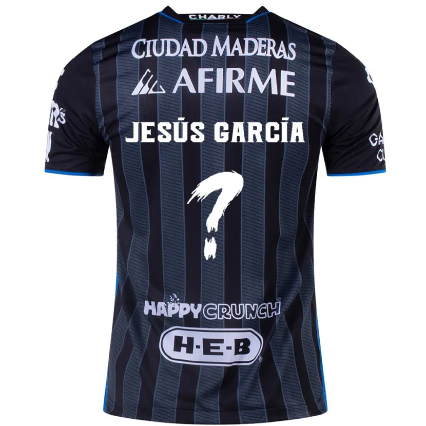 Danxen Kinder Jesús García #0 Weiß Schwarz Auswärtstrikot Trikot 2024/25 T-Shirt