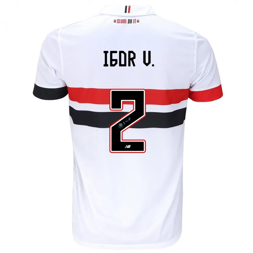 Danxen Herren Igor Vinícius #2 Weiß Rot Schwarz Heimtrikot Trikot 2024/25 T-Shirt