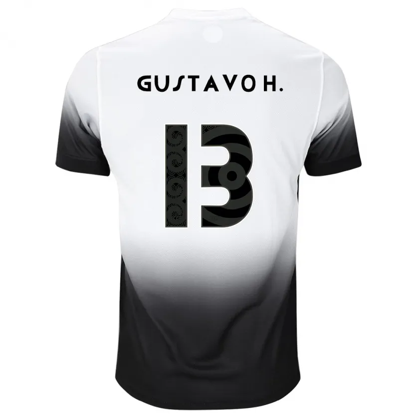 Danxen Herren Gustavo Henrique #13 Weiß Schwarz Heimtrikot Trikot 2024/25 T-Shirt