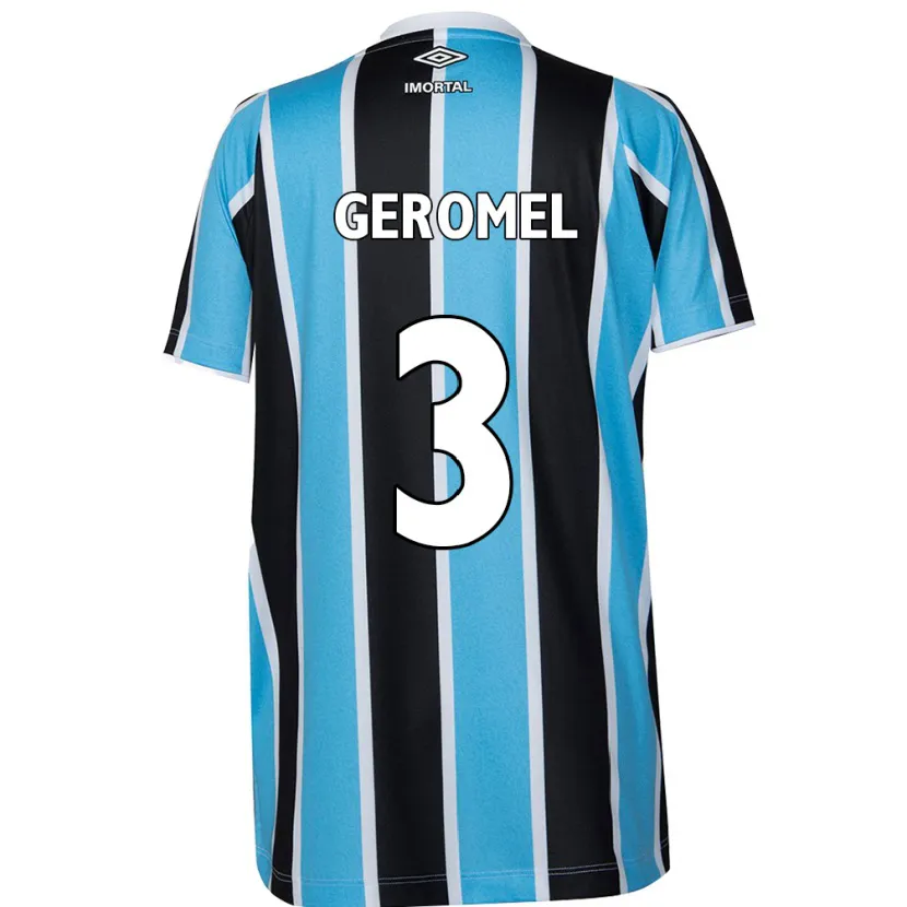 Danxen Herren Pedro Geromel #3 Blau Schwarz Weiß Heimtrikot Trikot 2024/25 T-Shirt