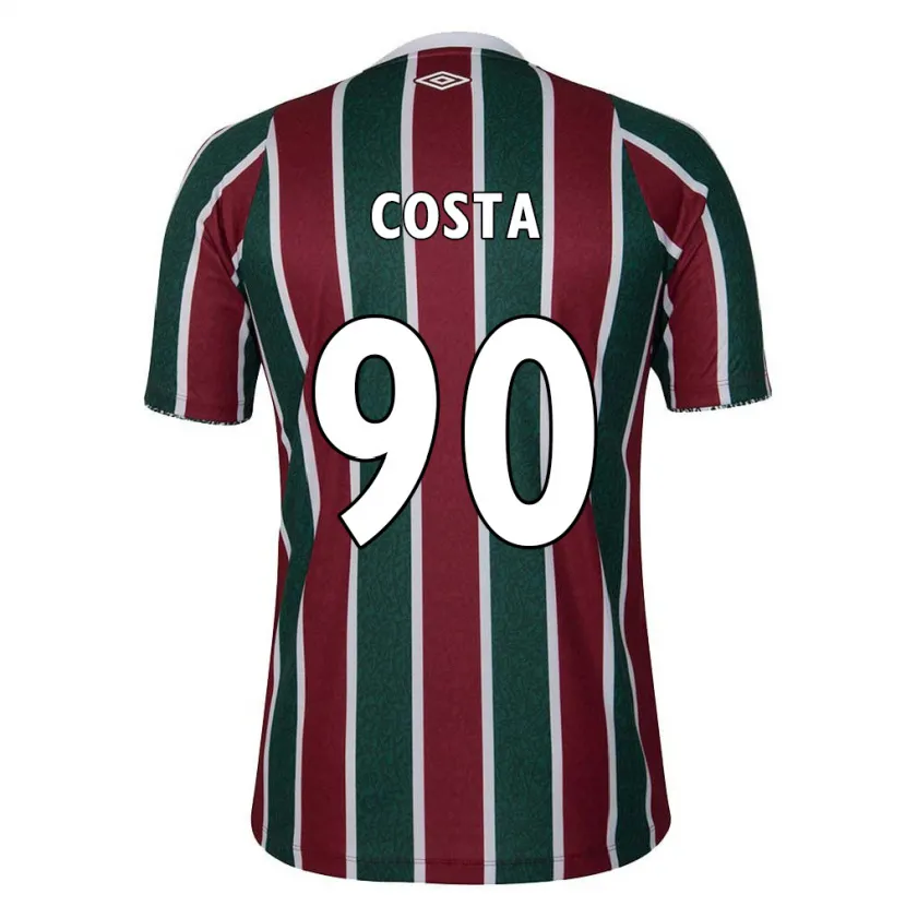 Danxen Herren Douglas Costa #90 Grün Kastanienbraun Weiß Heimtrikot Trikot 2024/25 T-Shirt