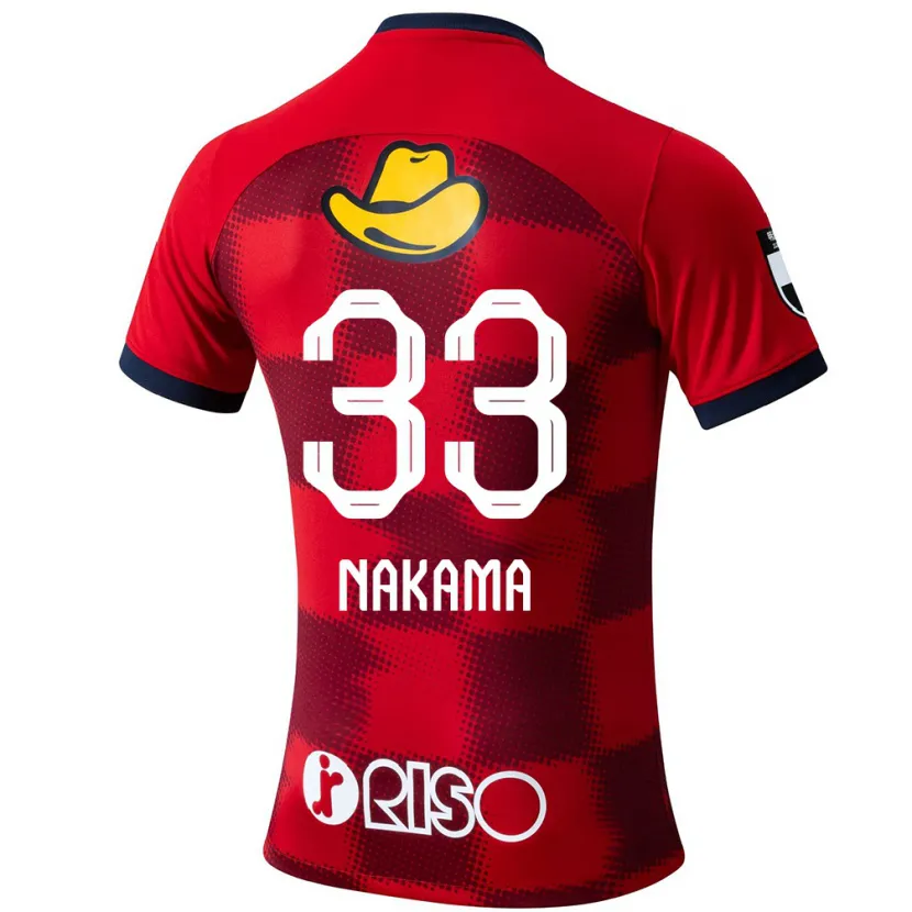 Danxen Herren Hayato Nakama #33 Rot Blau Weiß Heimtrikot Trikot 2024/25 T-Shirt