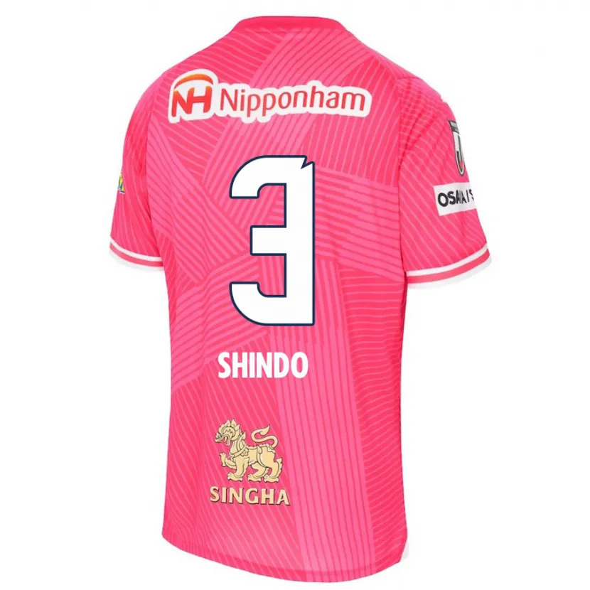 Danxen Herren Ryosuke Shindo #3 Rosa Weiß Heimtrikot Trikot 2024/25 T-Shirt