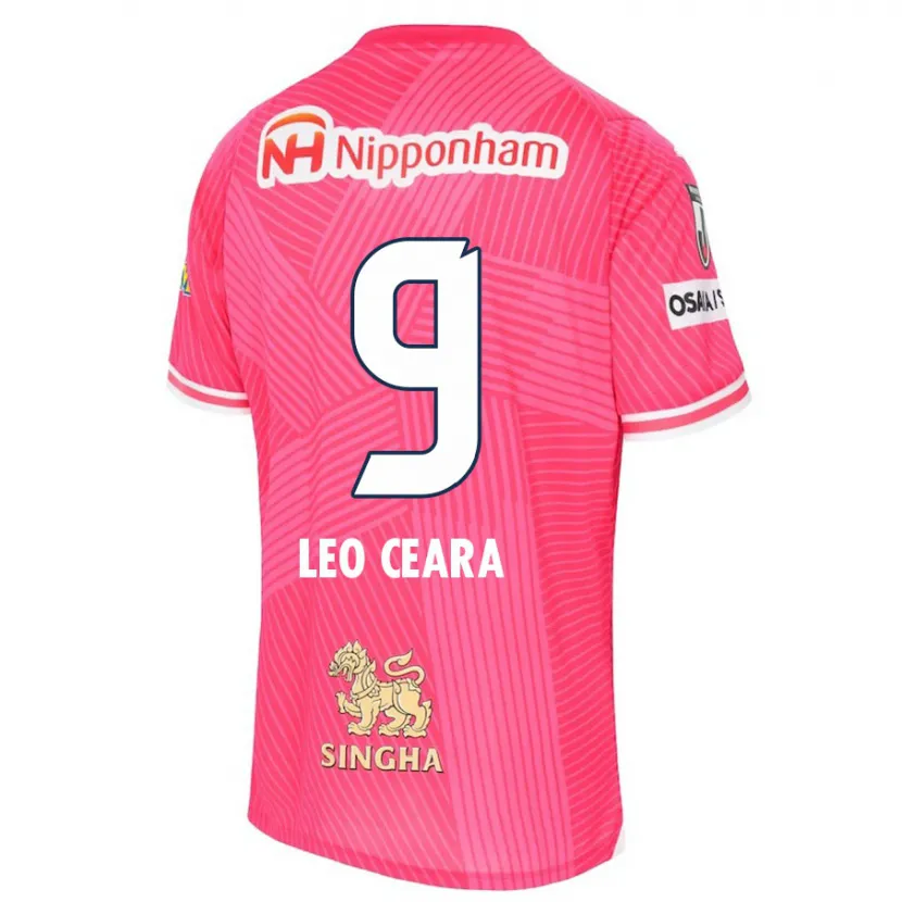 Danxen Herren Léo Ceará #9 Rosa Weiß Heimtrikot Trikot 2024/25 T-Shirt