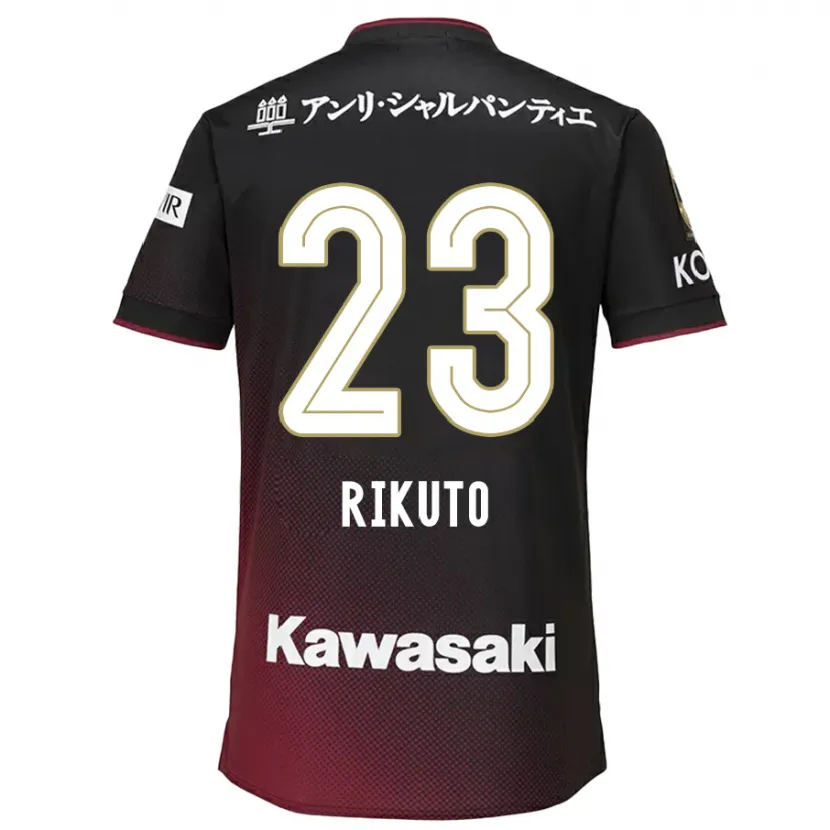 Danxen Herren Rikuto Hirose #23 Schwarz Rot Heimtrikot Trikot 2024/25 T-Shirt