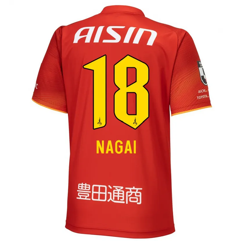 Danxen Herren Kensuke Nagai #18 Rot Weiß Gelb Heimtrikot Trikot 2024/25 T-Shirt