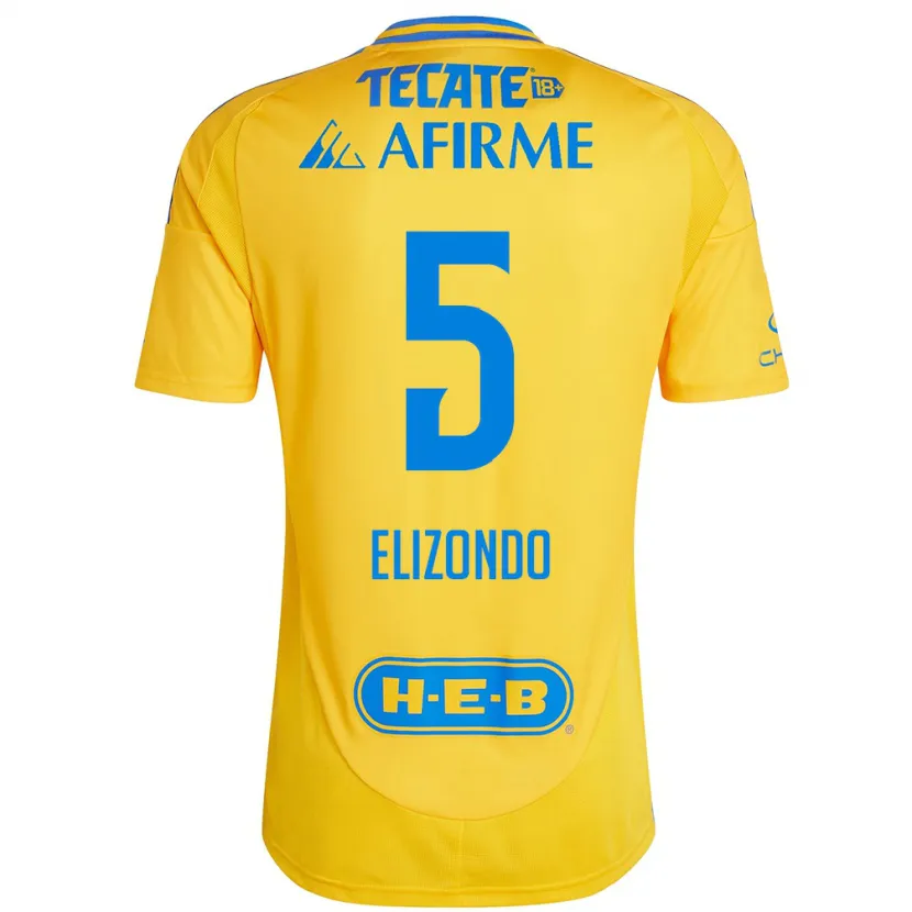 Danxen Herren Fernanda Elizondo #5 Goldgelb Heimtrikot Trikot 2024/25 T-Shirt