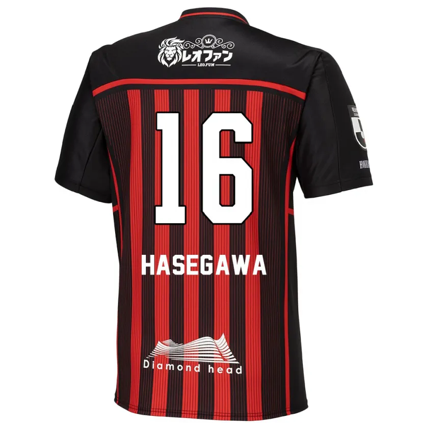 Danxen Herren Tatsuya Hasegawa #16 Rot Schwarz Heimtrikot Trikot 2024/25 T-Shirt