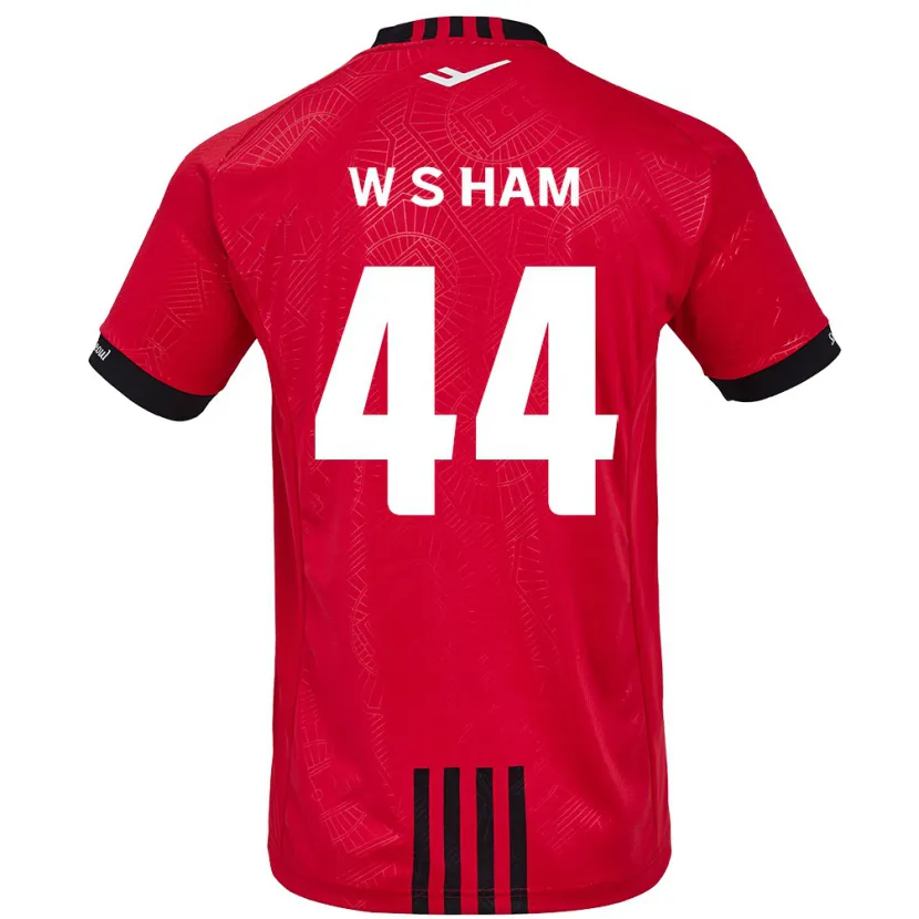 Danxen Herren Sun-Woo Ham #44 Rot Schwarz Heimtrikot Trikot 2024/25 T-Shirt