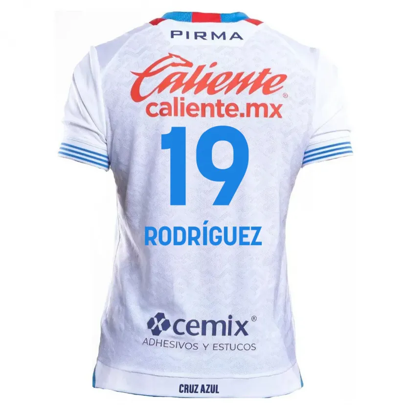 Danxen Herren Carlos Rodríguez #19 Weiß Blau Auswärtstrikot Trikot 2024/25 T-Shirt