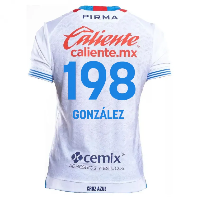 Danxen Herren Kenneth González #198 Weiß Blau Auswärtstrikot Trikot 2024/25 T-Shirt