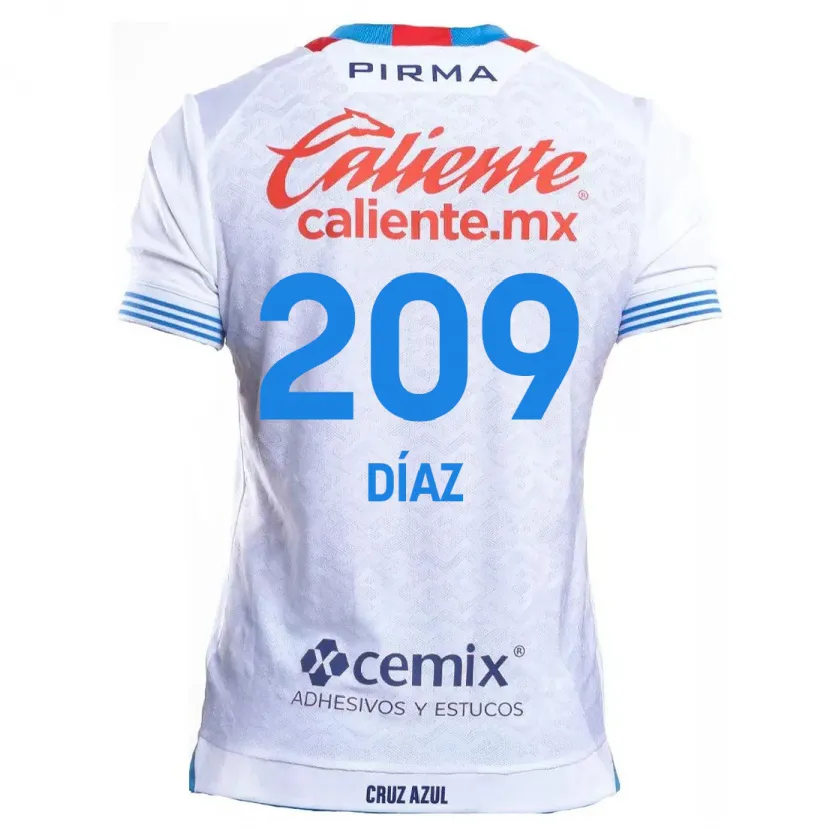 Danxen Herren Josué Díaz #209 Weiß Blau Auswärtstrikot Trikot 2024/25 T-Shirt